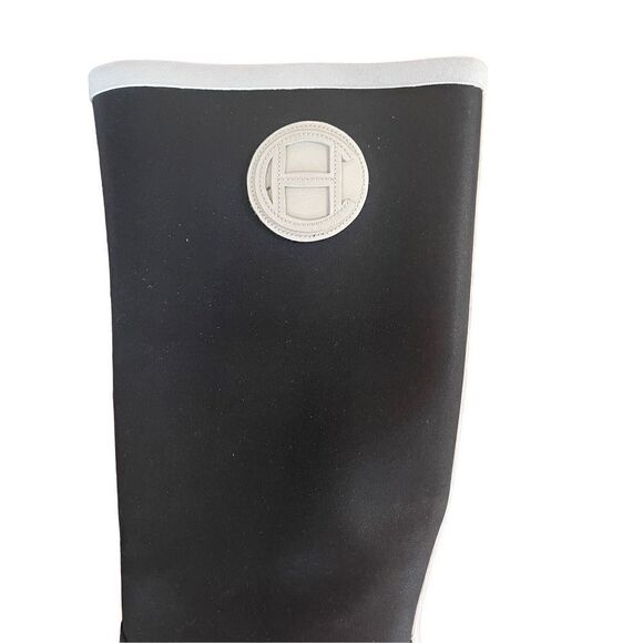 Cole Haan Womens Black Patent Leather Waterproof Tall Rain Boots Size 6 - Picture 5 of 10